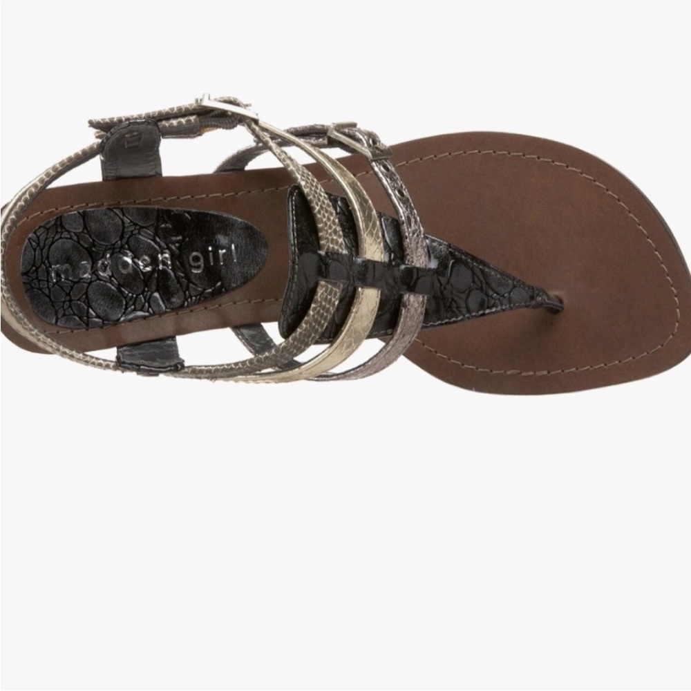 Madden Girl Gladiator Metallic Sandals